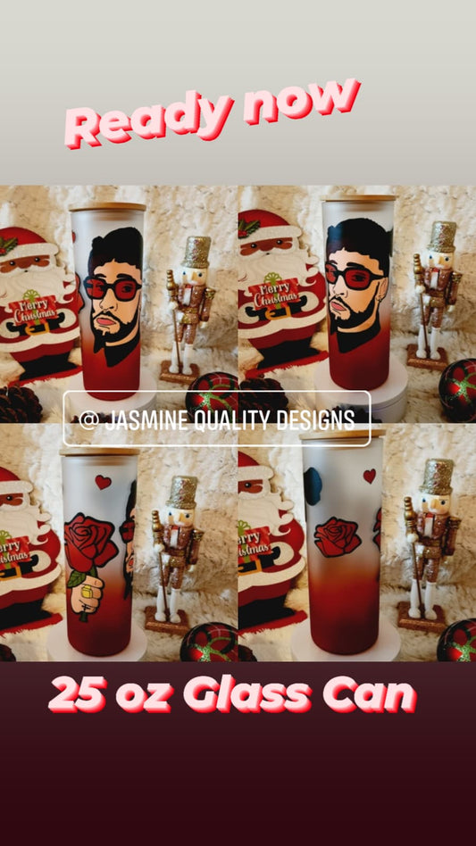 Bad Bunny - Rose 25 oz Glass Cup